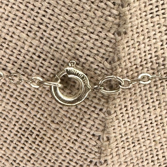 Vintage Native Turquoise Sterling Silver Teardrop Pendant Necklace - Picture 5 of 9